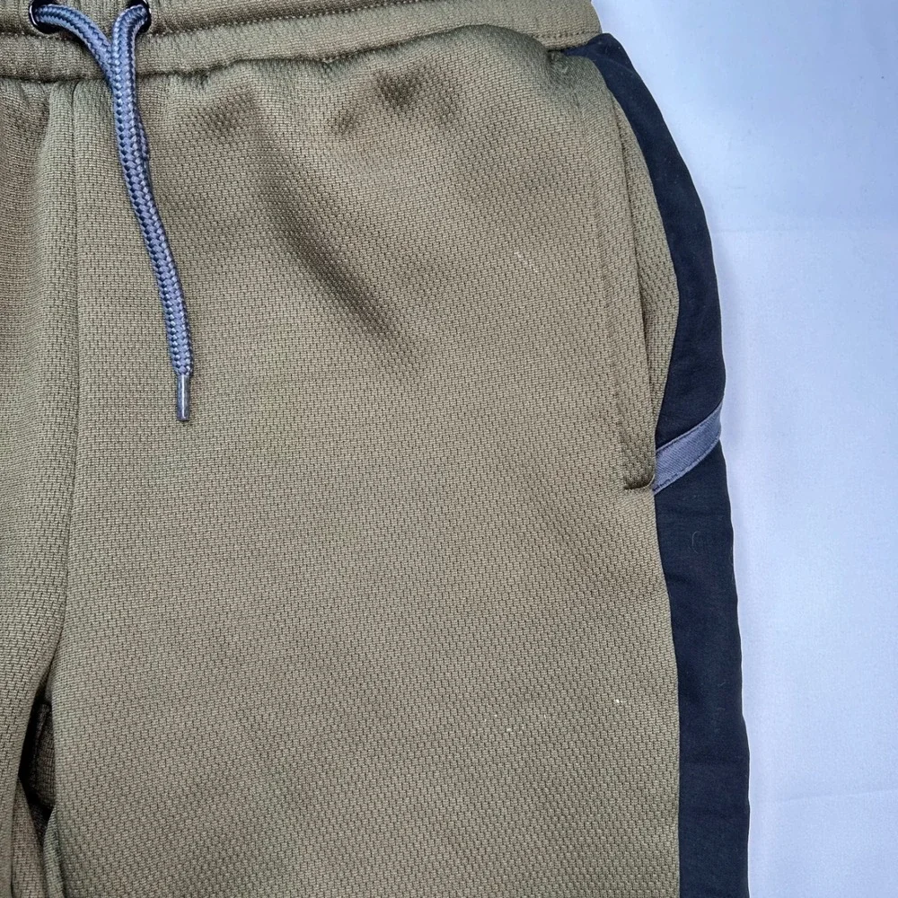Old Navy Techie Fleece Go-Dry Joggers Olive Green Black‎ Kids Size L 10-12
